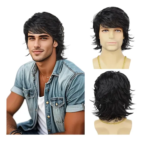 Peluca Corta Multicapa Para Hombre Ideal Para Uso Diario