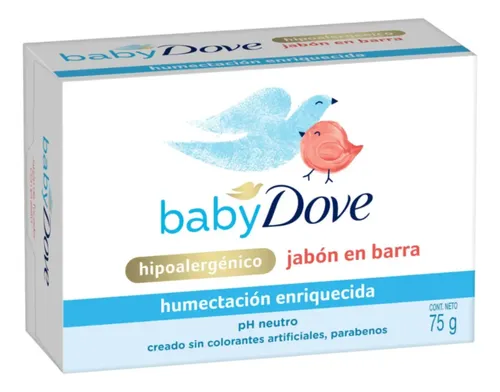 Dove Baby Jabon En Barra Hipoalergénico Humec Enriq X 3 Unid