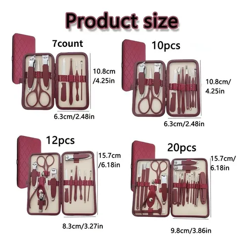 Kit De Manicura 10 Piezas Acero Inoxidable