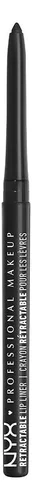 Lápiz Delineador De Labios Mecánico Nyx Black Lips