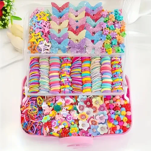 Kit 510pcs Accesorios De Cabello Para Niñas, Gomitas Y