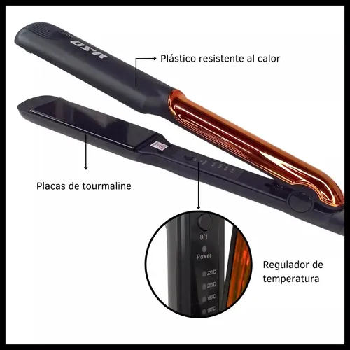 Plancha De Pelo Grande Con Regulador De Temperatura