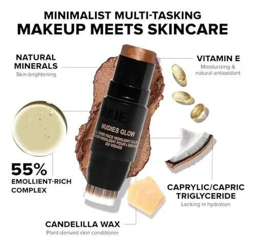 Iluminador En Barra Nudestix Nudies Glow, Crema Multiuso, Al