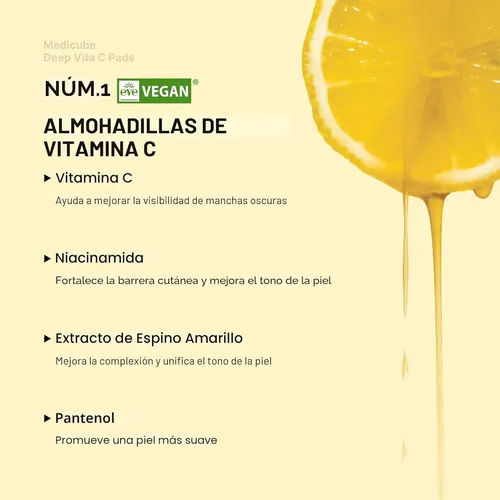 Medicube Toner Pads Deep Vita C Almohadilla Tóner Facial