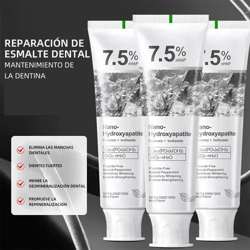 Pasta Dental Nano Hidroxiapatita Sin Flúor 3 Uds