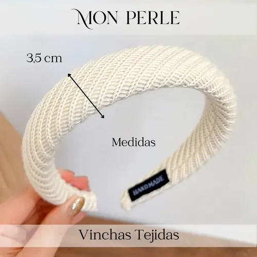 Vincha Ancha Pelo Forrada Diademas Blanco