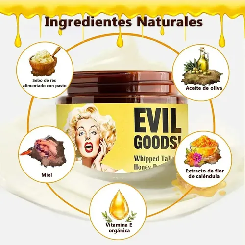 Crema De Sebo De Res Y Miel 120g Vidrio