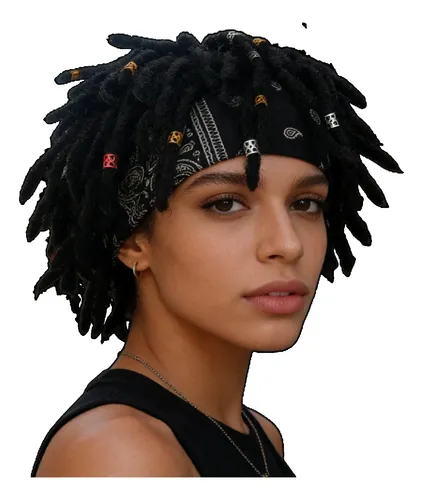 El Sombrero De Hip-hop Con Peluca De Rastas Se Puede Usar Di