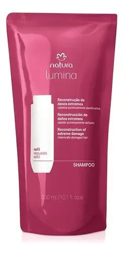 Repuesto shampoo reestructurante cabello químicamente dañado 300ml Natura