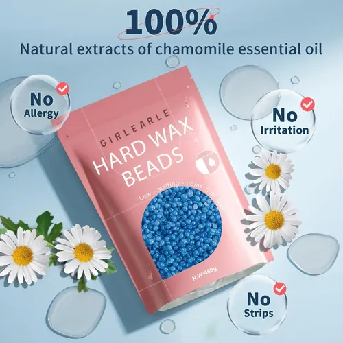 Perlas De Cera Dura Girlearle 450g Para Depilación Facial