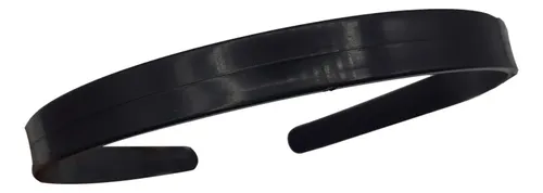 50 U. Vinchas Plasticas Negras Lisas Para Forrar 1cm Fabrica