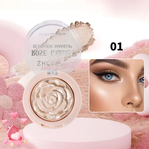 Shcoety Iluminador 3d Rosa Rubor Contorno Cuerpo Cara