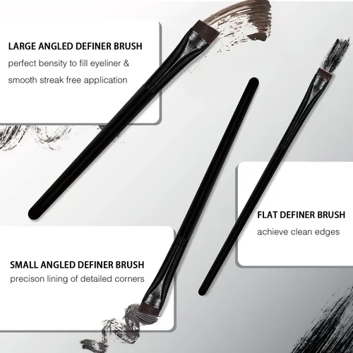 Set De Brochas De Maquillaje Banidy, Delineador De Ojos, Bro