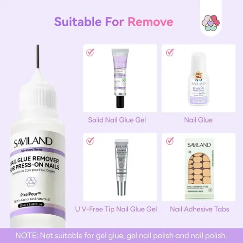 Removedor De Pegamento Para Uñas Preciso Saviland 20 Ml