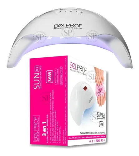 Cabina Uv Led Belprof Sun X7 36w Esmaltado Semipermanente