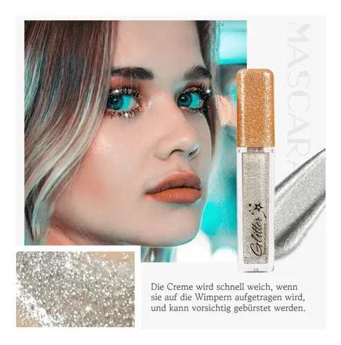 Máscara Waterproof Con Glitter Brillante Modelo 006