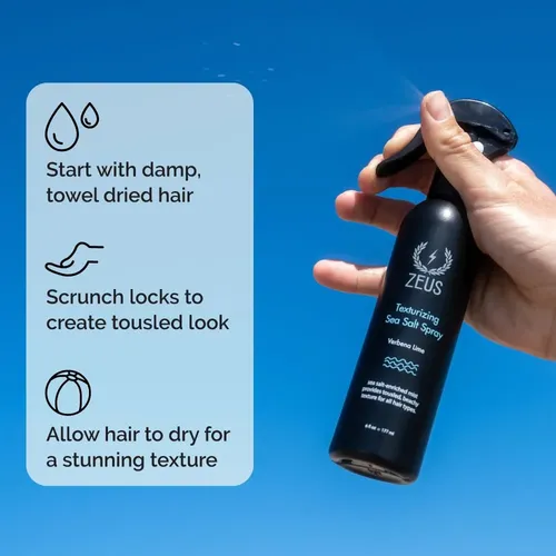 Aerosol Para Cabello Con Sal Marina Zeus, Bruma Voluminizado