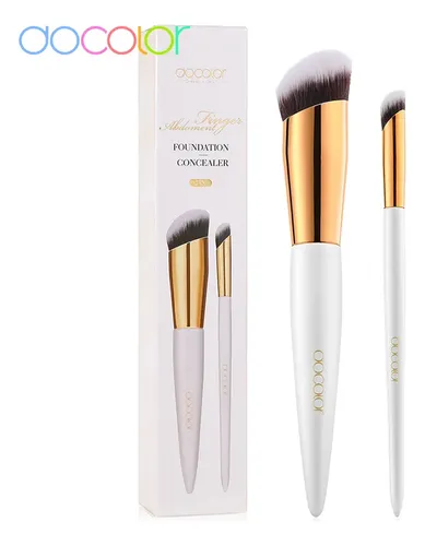 Juego De Brochas Para Base Y Corrector Docolor De 2 Piezas