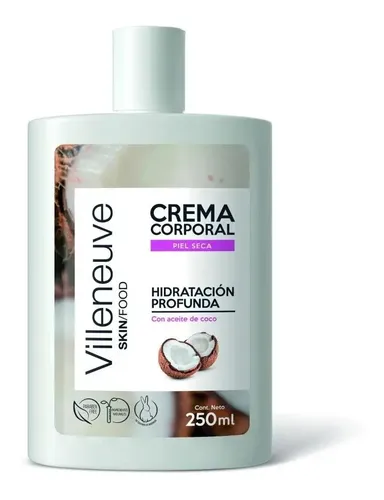 Crema Corporal Villeneuve Piel Seca Aceite De Coco X 250 Ml