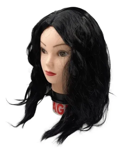Peluca 40cm Sin Flequillo Simil Natural Ondulada