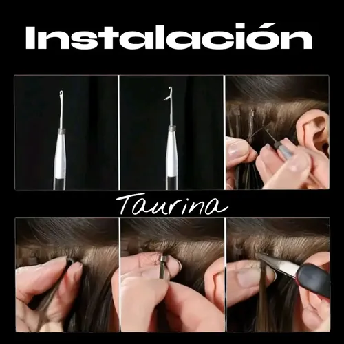 Extensiones I Tips Mechas De Cabello Natural 50cm X 20 Unid Color Castaño