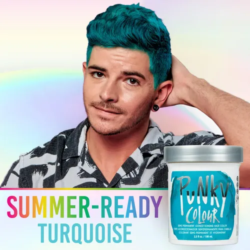 Tinte Para Cabello Punky Turquesa 100ml Vegano Sin Ppd