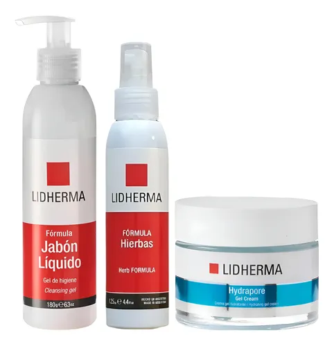 Rutina Facial Skincare Piel Grasa Mixta Hidratante Lidherma