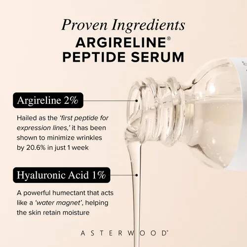 Sérum Asterwood Argireline Con Ácido Hialurónico, 2 Onzas Todo Tipo De Piel Día/noche