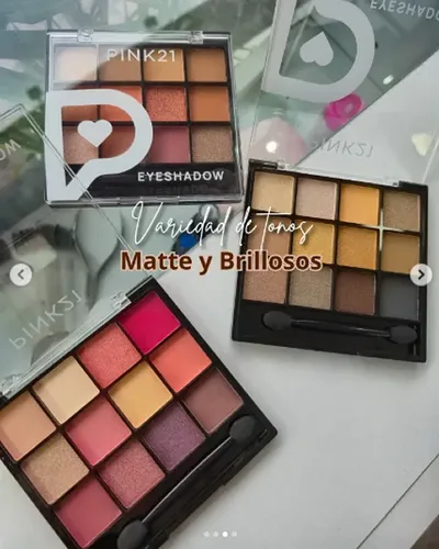 Paleta Sombras Pink21 12 Colores Matte Satinados Maquillaje