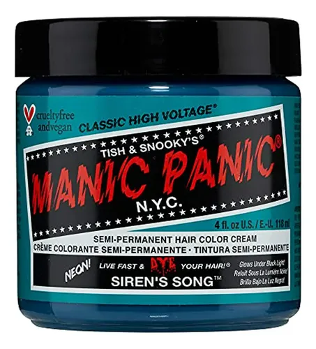 Tinte Capilar Neon Azul-verde Siren’s Song – Vegano – 4oz