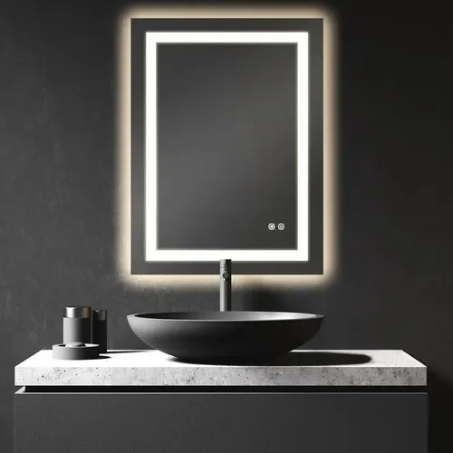 Espejo Inteligente Luz Led Desempaña Baño Reversible 60×80 Espejo