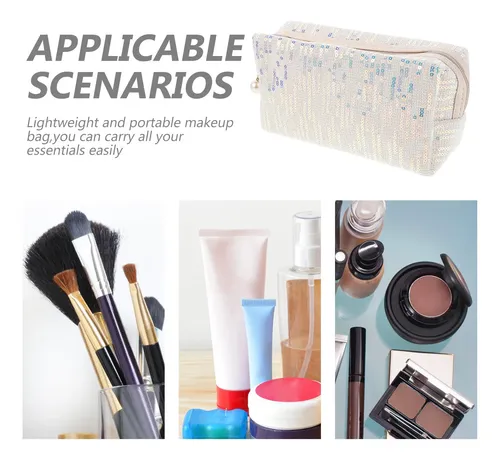 Bolsa De Lentejuelas, Bolsa Portátil De Maquillaje Con Z