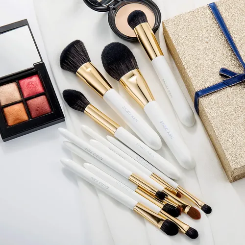 Set De Brochas De Maquillaje Enzo Ken De Pelo De Cabra Negro