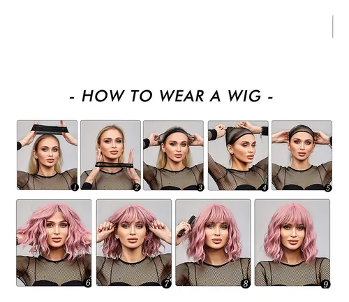 Peluca Bob Corto Rizado Para Mujer, Estilo Voluminoso 30cm