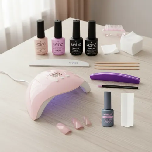 Kit Inicial X 15u Meline Semipermanente 15ml Con Cabina Uv