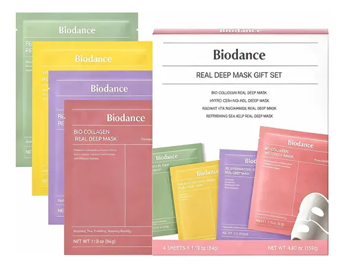 Mascarilla Facial Biodance Colágeno Hidratante Coreana X 4
