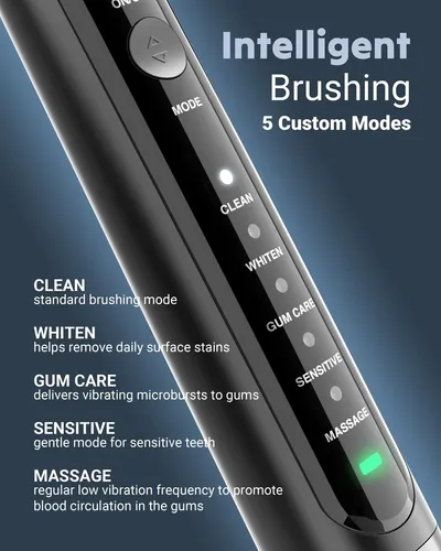 Kit De Hilo Dental Y Cepillo De Dientes Eléctrico Fumeikang Negro