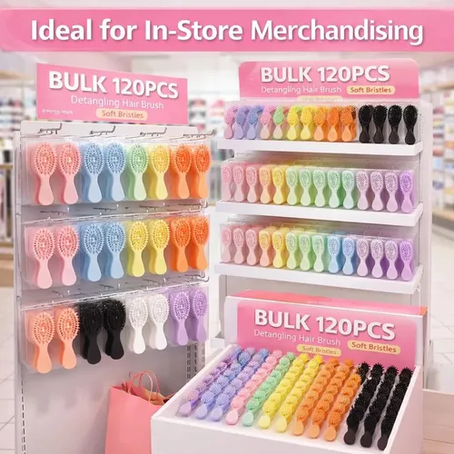 Cepillos Mini Para Cabello Mojado 120 Unidades Omistar