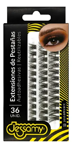 Extensiones Pestañas Postizas Autoadhesivas Negro Jessamy P164 36p