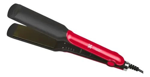 Plancha de Pelo Exxtra Tech NHS-870 Roja con Regulador de Temperatura