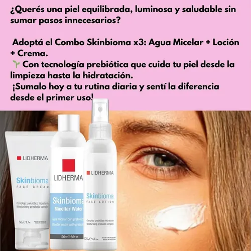 Rutina Facial Lidherma Completa Skinbioma Hidratante Kit X 3
