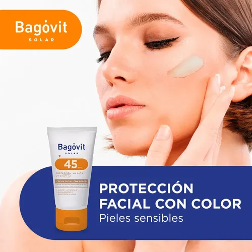 Bagóvit Protector Solar Fps 45 Crema Facial Con Color 50g