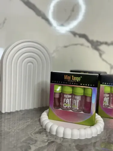 Set De 4 Labiales Mini Tango Fat Lip Oil Brillo Gloss