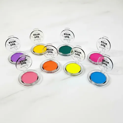 Set 8 Paletas De Sombras De Ojos Fluo Neon Pink 21