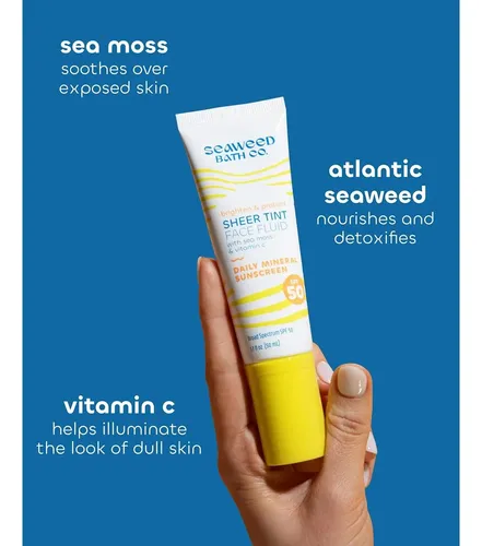 Protector Solar Facial Tono Mineral Spf50 Seaweed Bath Co
