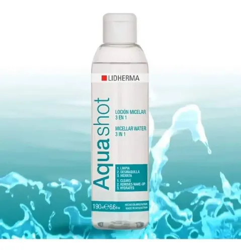 Aquashot Loción Micelar Lidherma Limpia Desmaquilla Hidrata