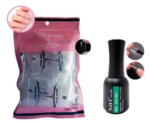 Kit Tips Soft Gel Paris Night X500u Kapping Gel, Premium