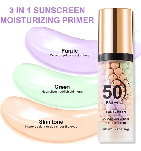 Sérum 3 En 1 Con Spf Para Rostro, Primer Y Corrector