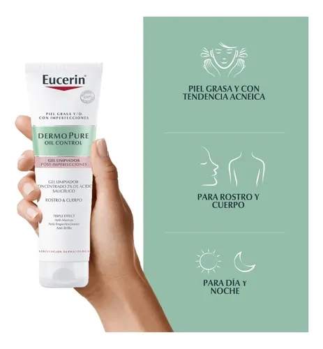 Eucerin Gel Limpiador Dermopure Concentrado X150ml Grasa Día/noche