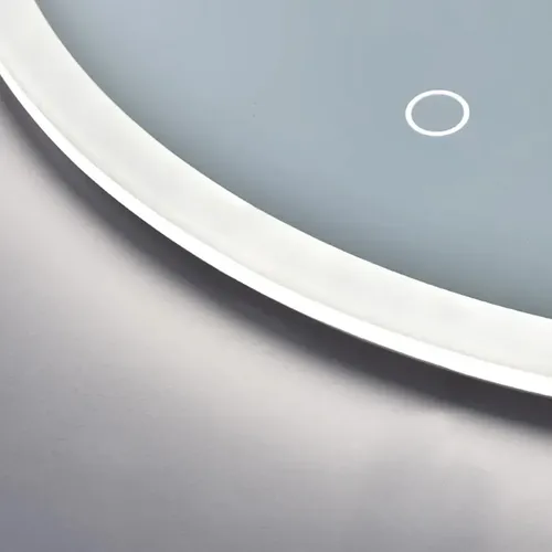 Espejo Para Baño Redondo Led Táctil Con Desempañador Redondo 80